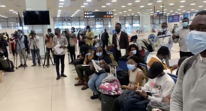 54 more Ghanaians arrive from Ukraine, 15 students refuse return